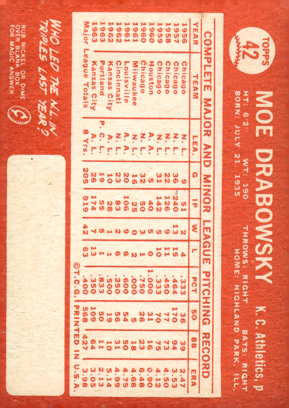 1964 Topps Baseball verschiedene Singles zur Auswahl #1-107 - Bild 171 von 497