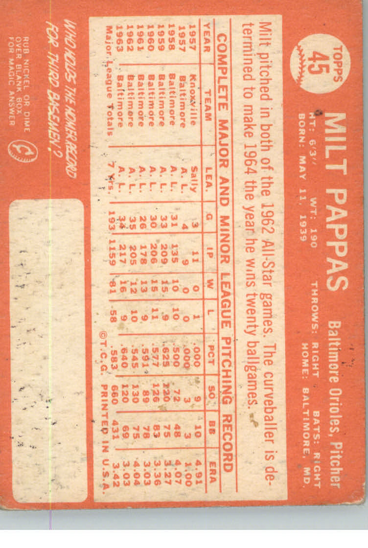 1964 Topps Baseball verschiedene Singles zur Auswahl #1-107 - Bild 185 von 497