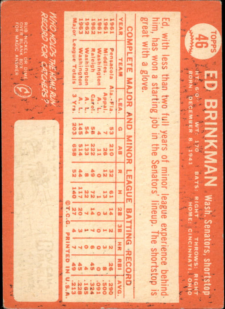 1964 Topps Baseball verschiedene Singles zur Auswahl #1-107 - Bild 191 von 497