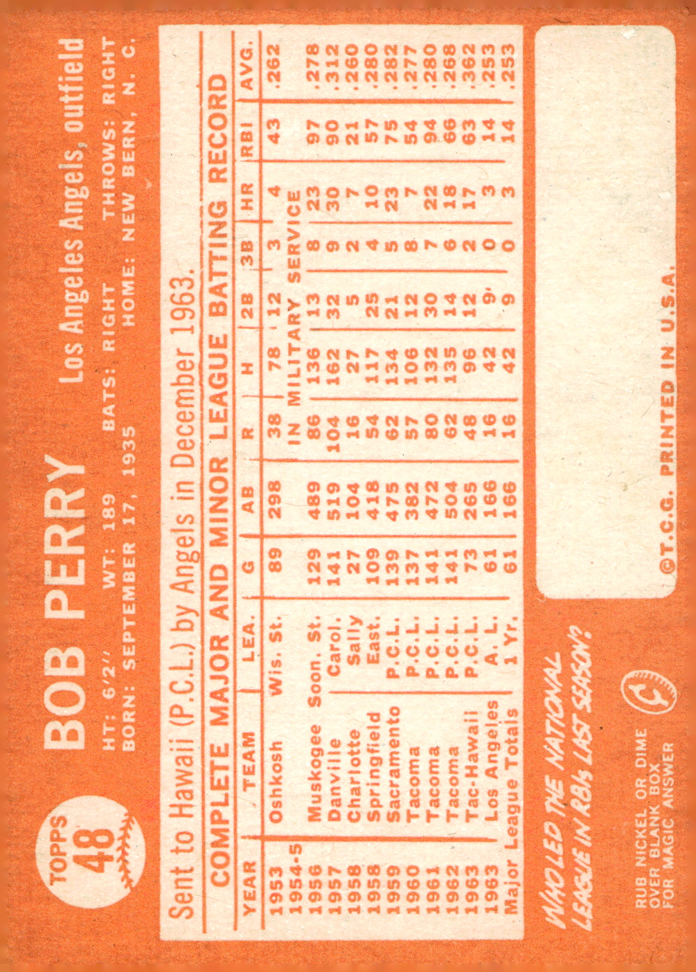 1964 Topps Baseball verschiedene Singles zur Auswahl #1-107 - Bild 203 von 497