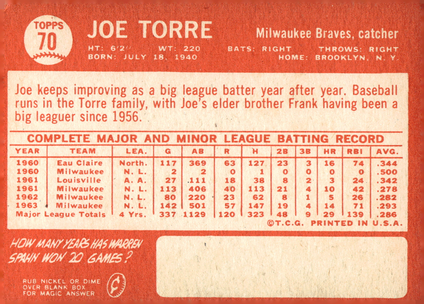1964 Topps Baseball verschiedene Singles zur Auswahl #1-107 - Bild 305 von 497