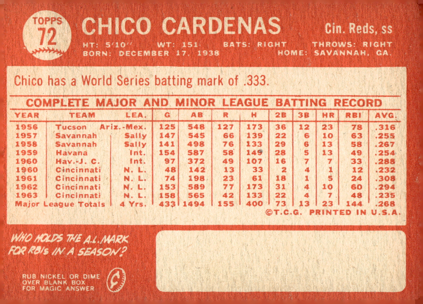 1964 Topps Baseball verschiedene Singles zur Auswahl #1-107 - Bild 319 von 497
