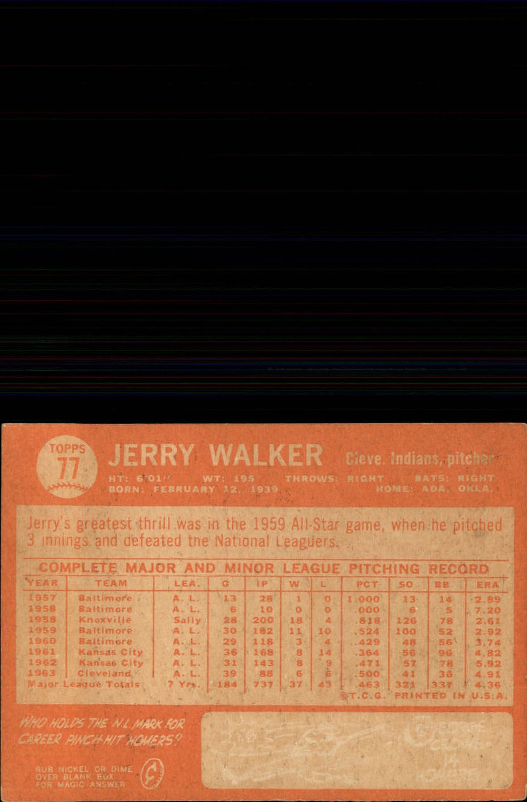 1964 Topps Baseball verschiedene Singles zur Auswahl #1-107 - Bild 345 von 497