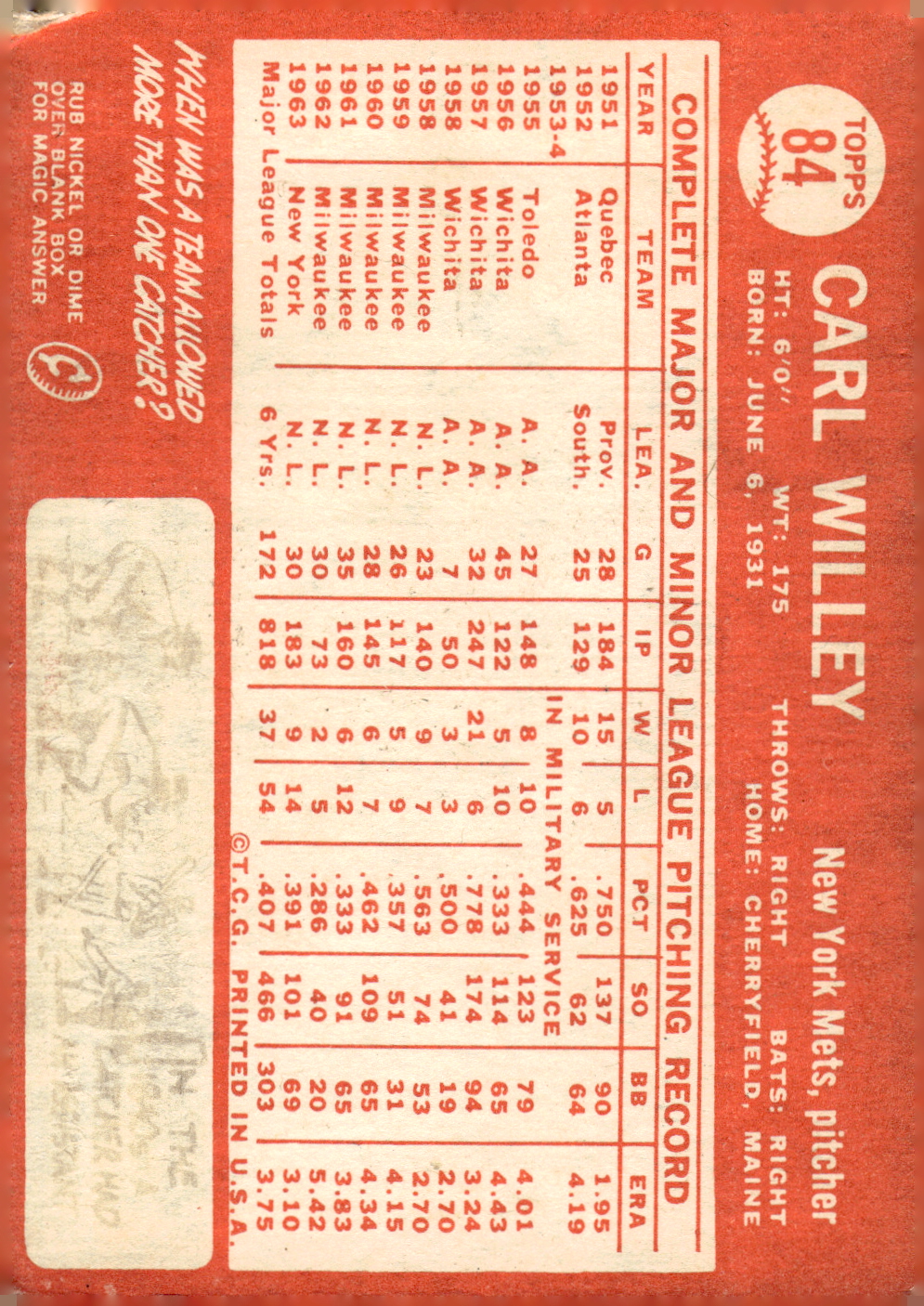 1964 Topps Baseball verschiedene Singles zur Auswahl #1-107 - Bild 383 von 497