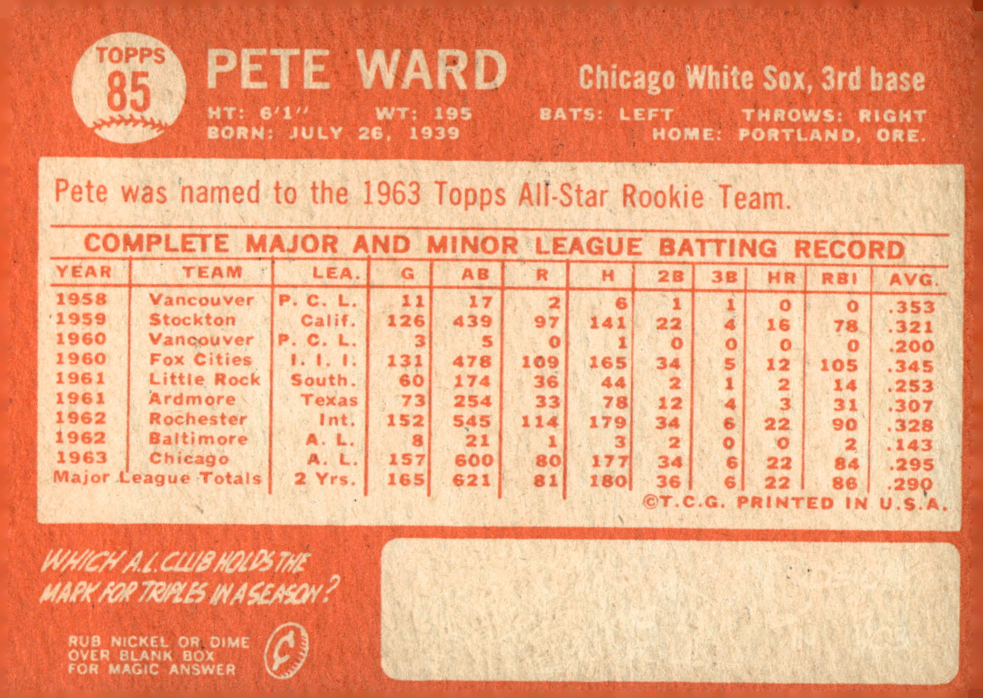 1964 Topps Baseball verschiedene Singles zur Auswahl #1-107 - Bild 385 von 497