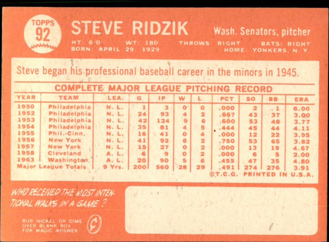 1964 Topps Baseball verschiedene Singles zur Auswahl #1-107 - Bild 415 von 497
