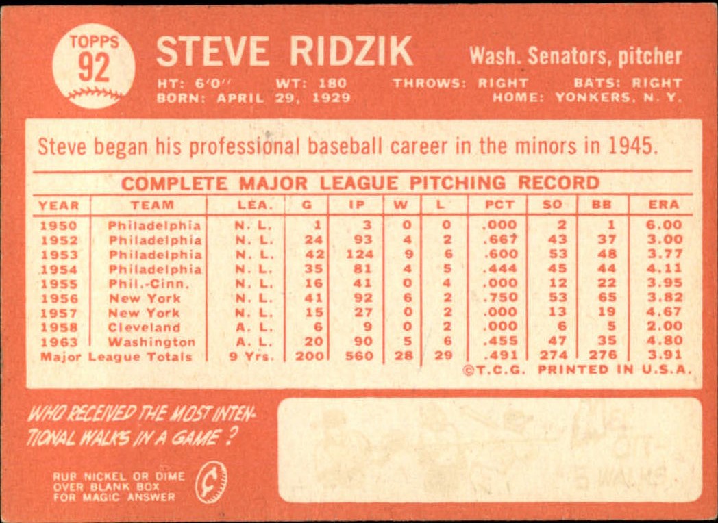 1964 Topps Baseball verschiedene Singles zur Auswahl #1-107 - Bild 417 von 497