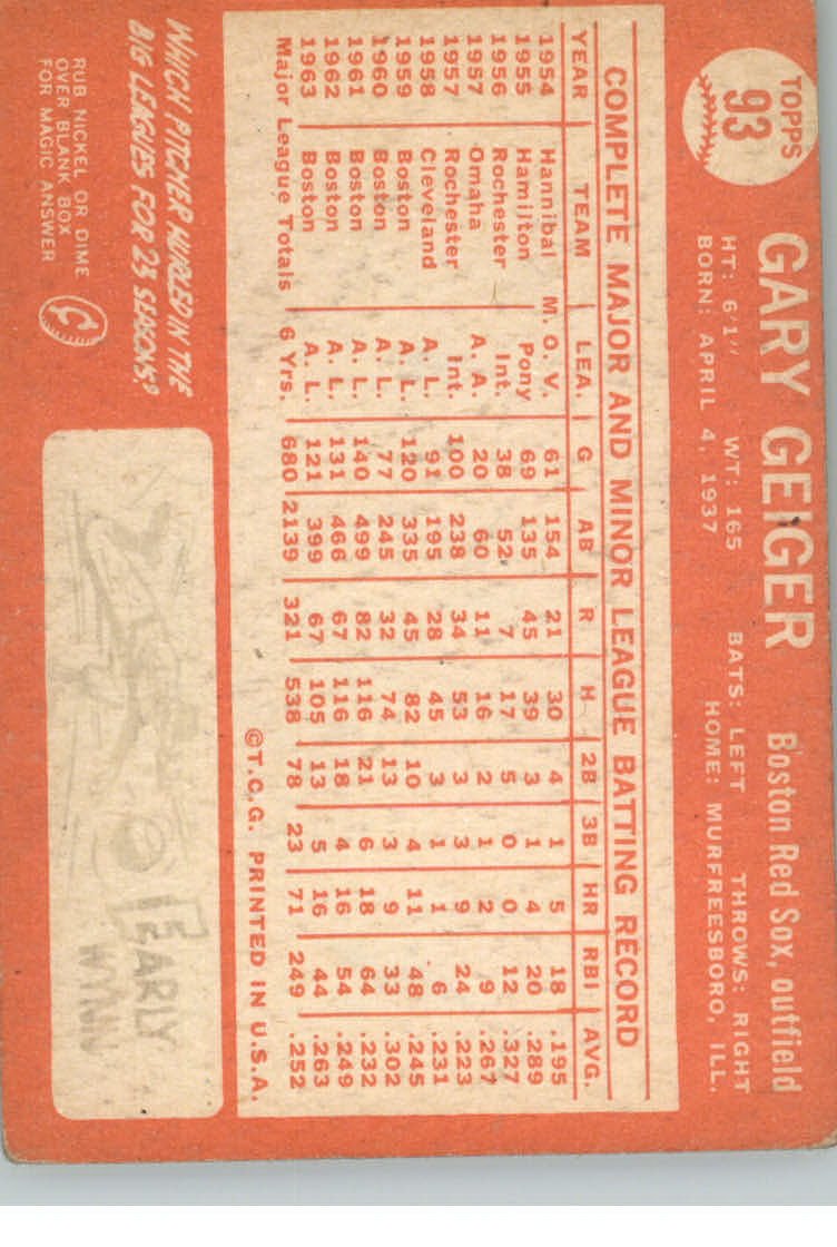 1964 Topps Baseball verschiedene Singles zur Auswahl #1-107 - Bild 421 von 497
