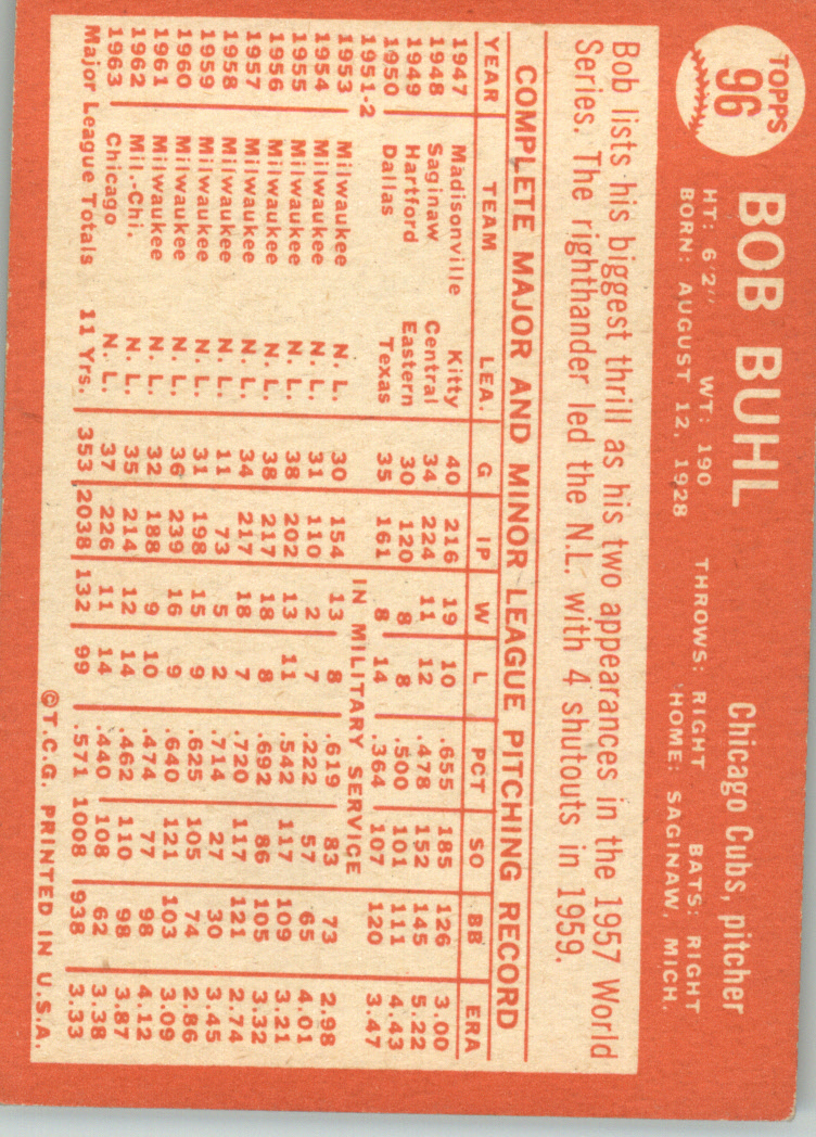 1964 Topps Baseball verschiedene Singles zur Auswahl #1-107 - Bild 439 von 497
