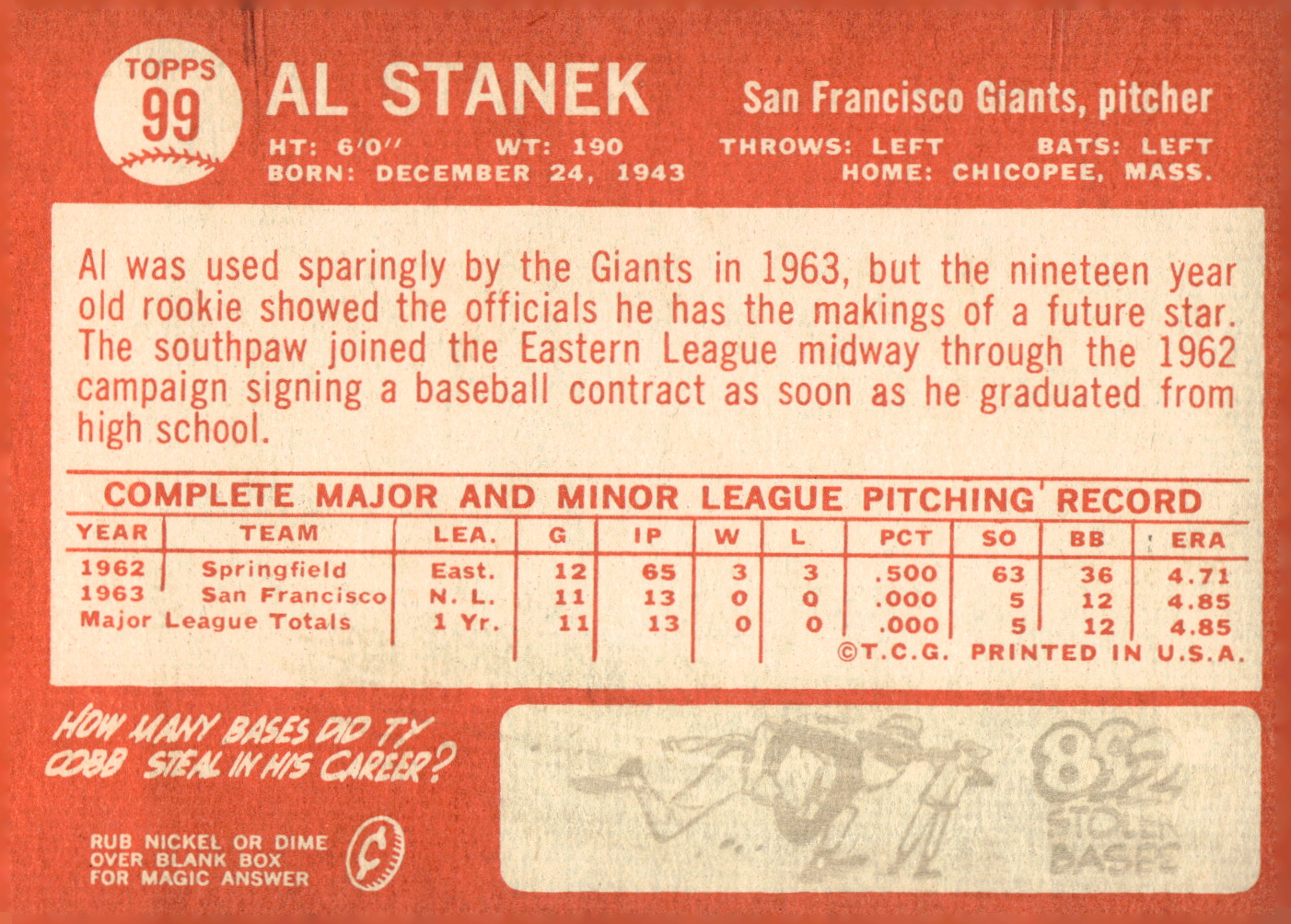 1964 Topps Baseball verschiedene Singles zur Auswahl #1-107 - Bild 461 von 497