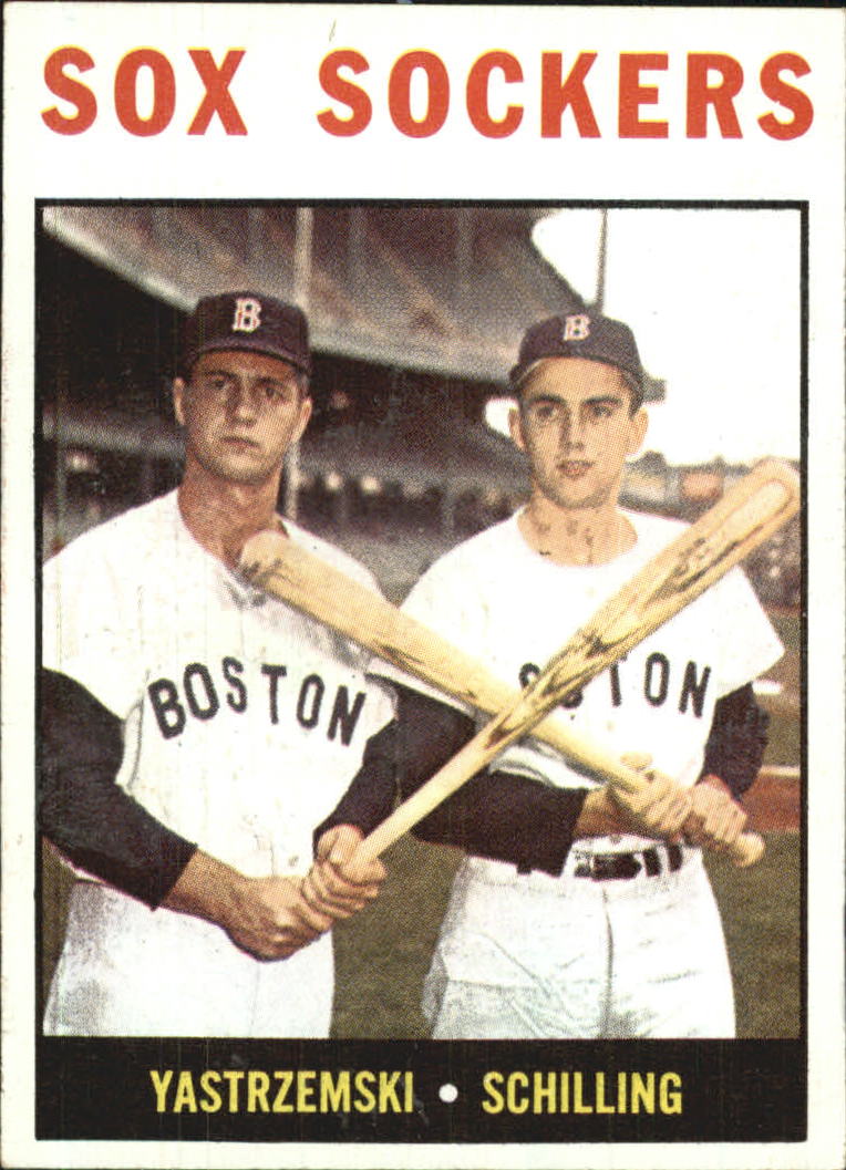 1964 Topps #182 Sox Sockers/Carl Yastrzemski/Chuck Schilling