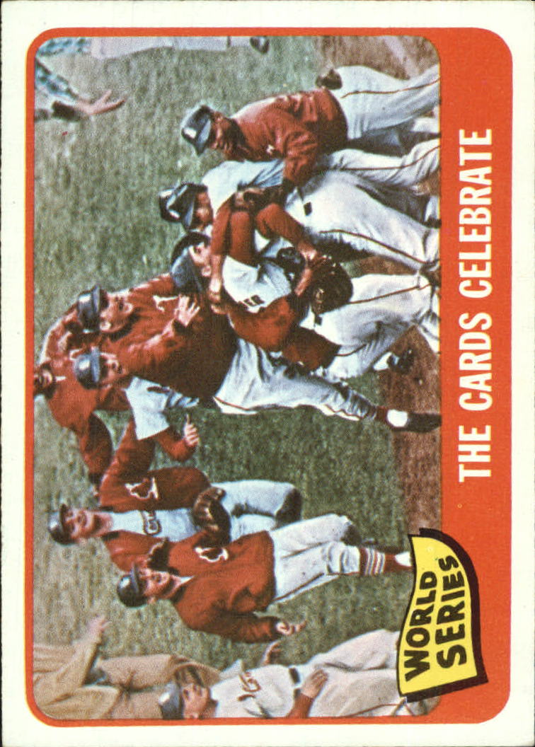 1965 O-Pee-Chee #139 World Series Summary/Cards celebrate