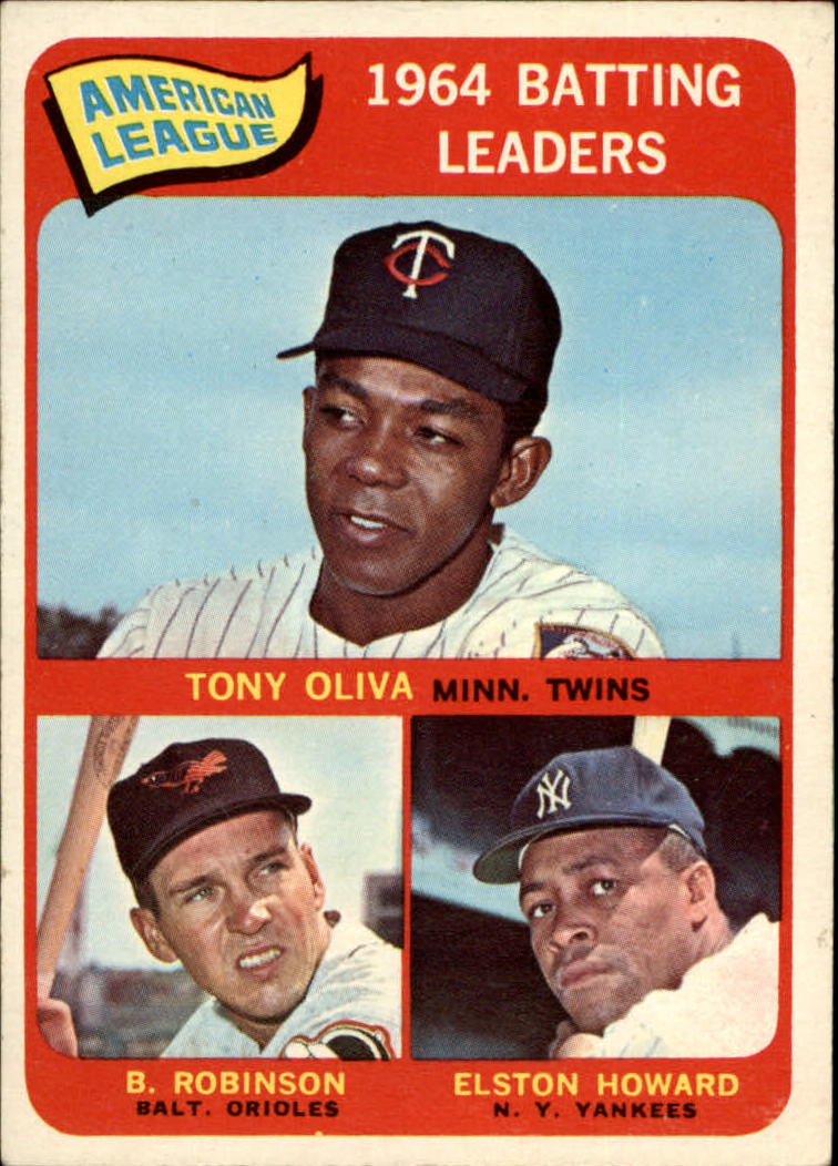 1965 Topps #1 AL Batting Leaders/Tony Oliva/Elston Howard/Brooks Robinson
