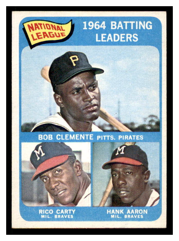 1965 Topps #2 NL Batting Leaders/Roberto Clemente/Hank Aaron/Rico Carty