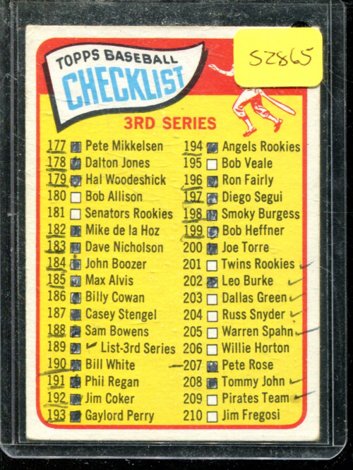 B1587- 1965 Topps BB #s 160-375 APPROXIMATE GRADE -You Pick- 15+ FREE US SHIP