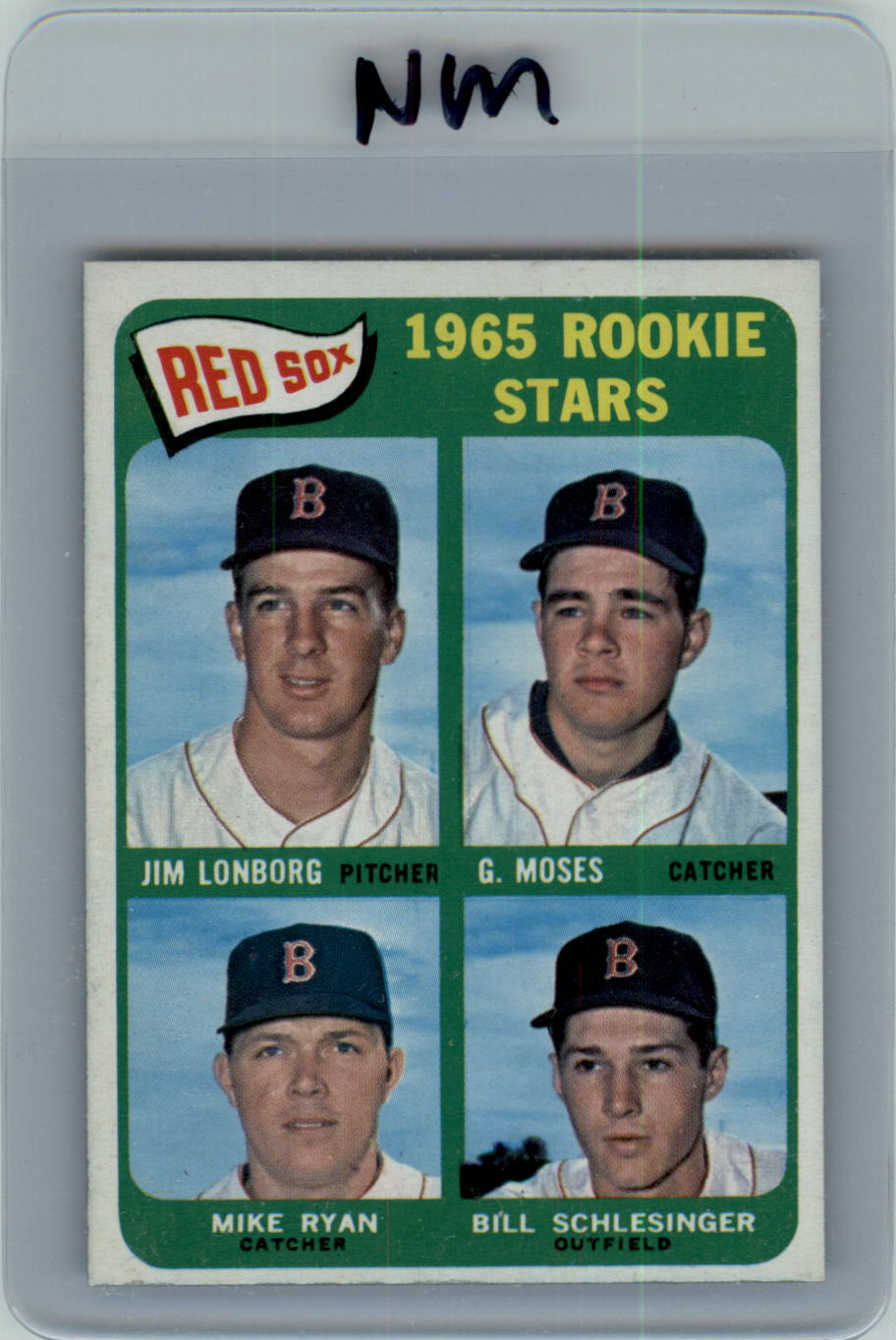 1965 Topps #573 Rookie Stars/Jim Lonborg RC/Gerry Moses RC/Bill Schlesinger RC/Mike Ryan RC SP
