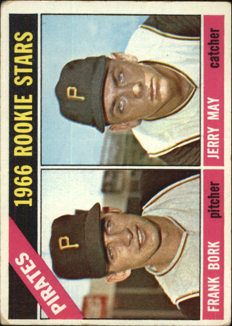1966 Topps #123 Rookie Stars Frank Bork Jerry May - VG