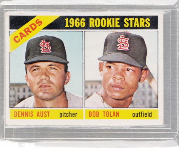 1966 Topps #179 Rookie Stars/Dennis Aust RC/Bob Tolan
