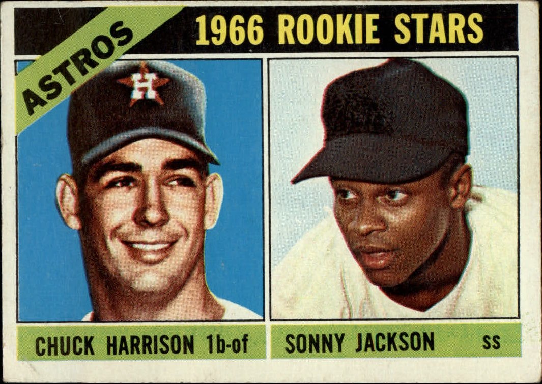 1966 Topps #244 Rookie Stars/Chuck Harrison RC/Sonny Jackson