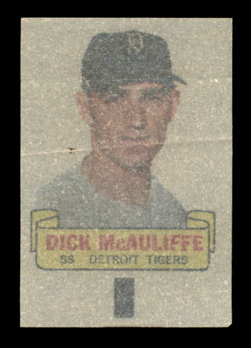 1966 Topps Rub-Offs #62 Dick McAuliffe back image