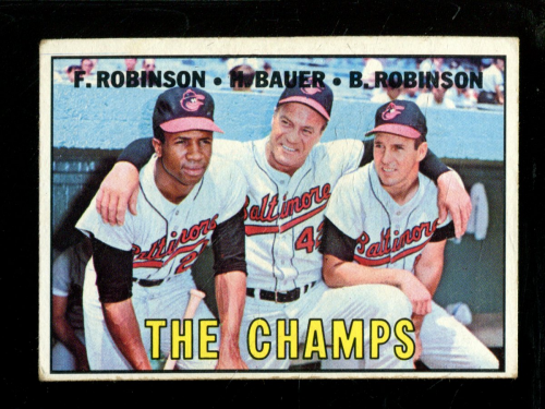 1967 Topps #1 The Champs/Frank Robinson/Hank Bauer MG/Brooks Robinson DP