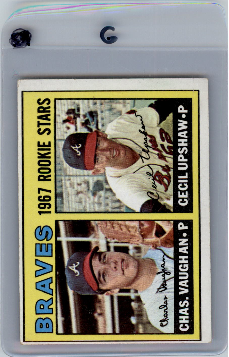 1967 Topps #179 Rookie Stars/Charles Vaughan RC/Cecil Upshaw RC