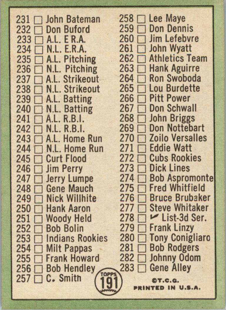 1967 Topps #191A Willie Mays CL3/214 Tom Kelley back image