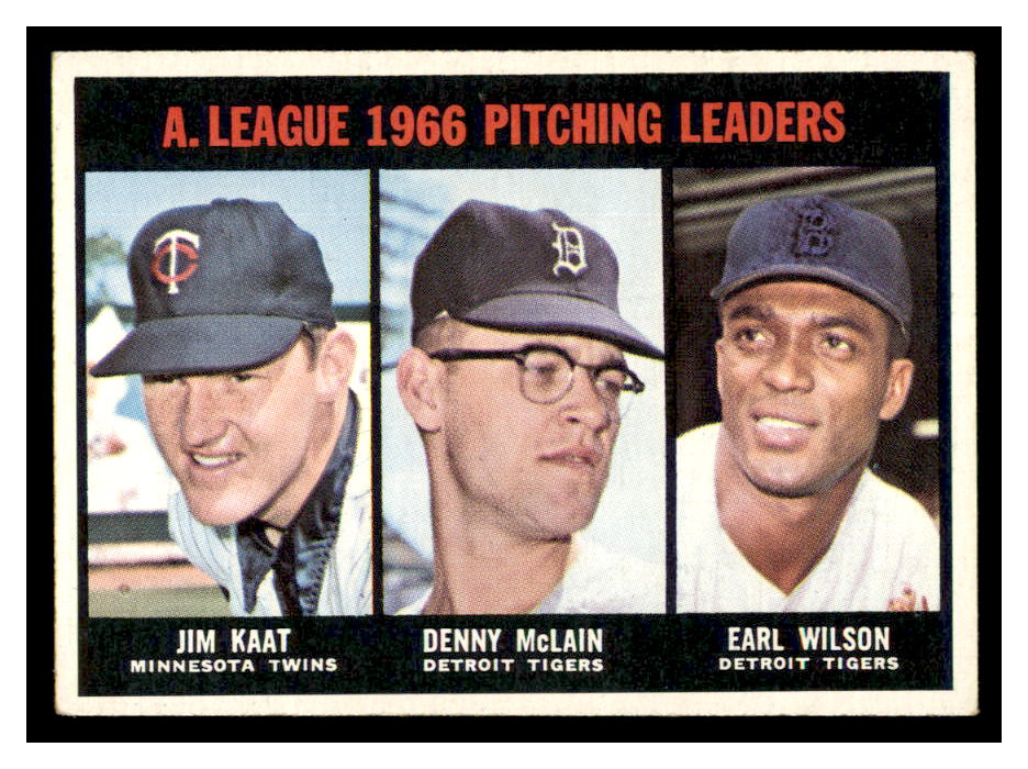 1967 Topps #235 AL Pitching Leaders/Jim Kaat/Denny McLain/Earl Wilson