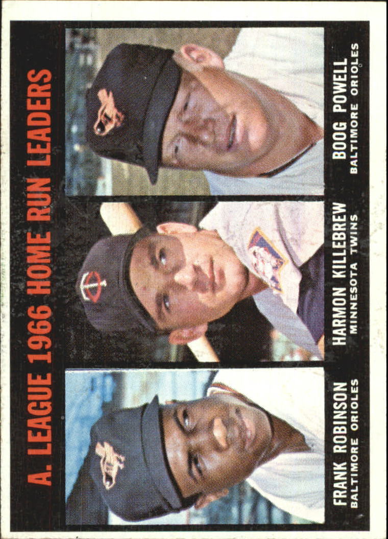 1967 Topps #243 AL Home Run Leaders/Frank Robinson/Harmon Killebrew/Boog Powell
