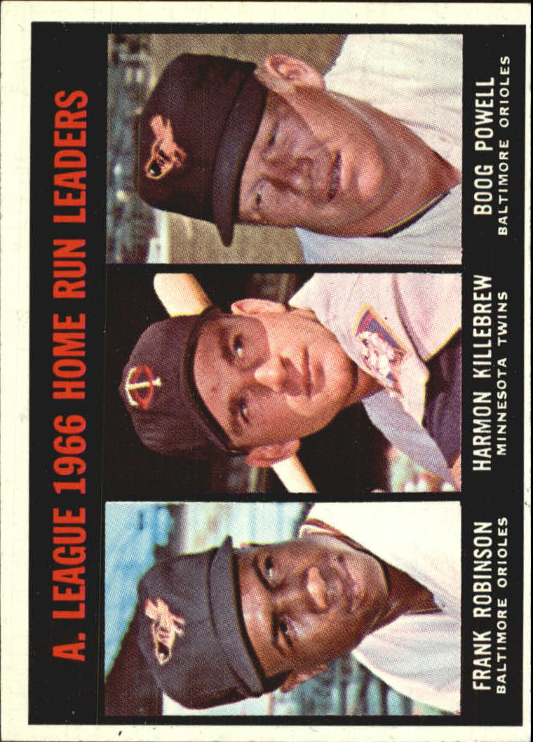 1967 Topps #243 AL Home Run Leaders/Frank Robinson/Harmon Killebrew/Boog Powell