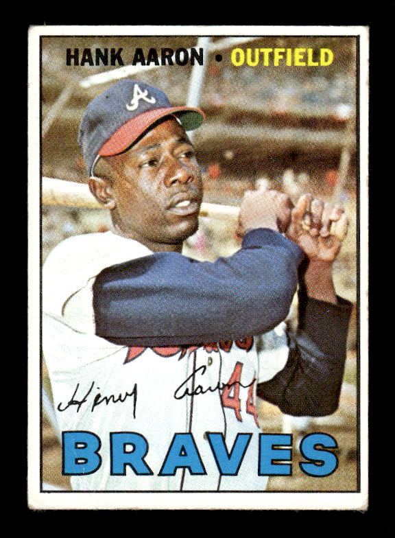 1967 Topps #250 Hank Aaron UER/Second 1961 in stats/should be 1962