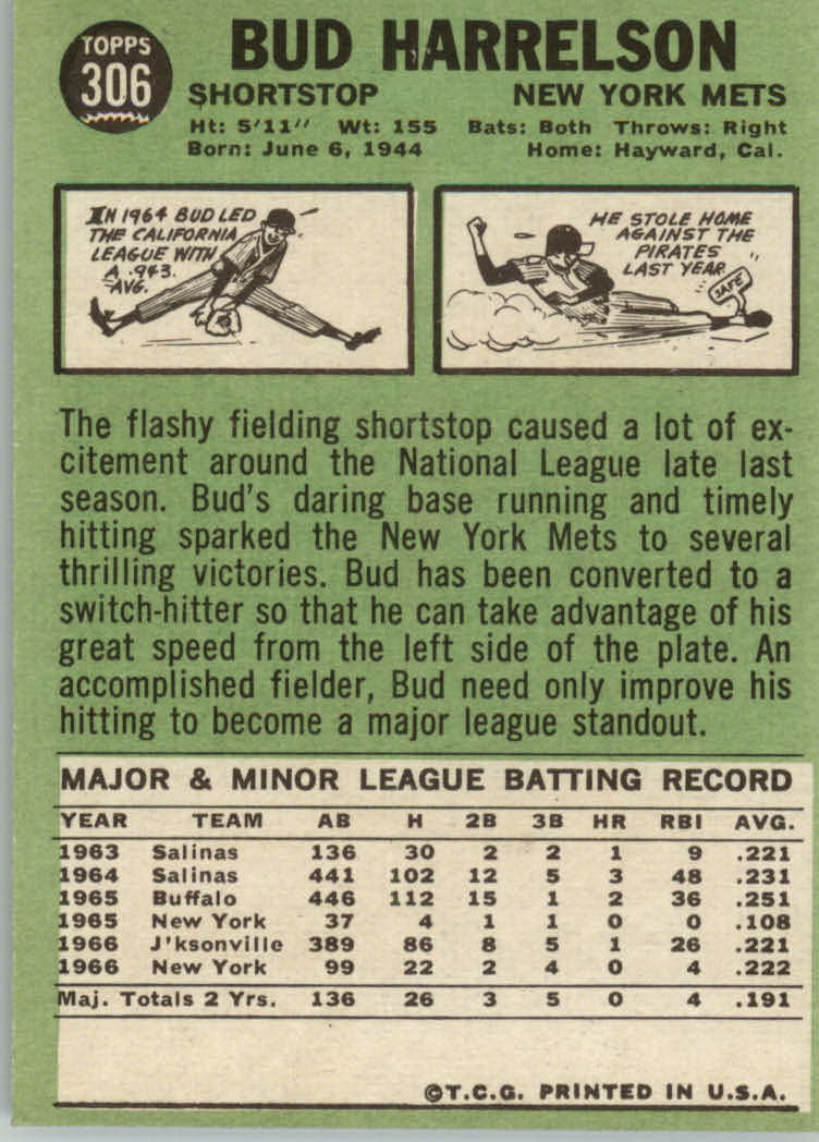 1967 TOPPS BASEBALL ASSORTED SINGLES U-PICK #265-456 - Picture 155 of 485