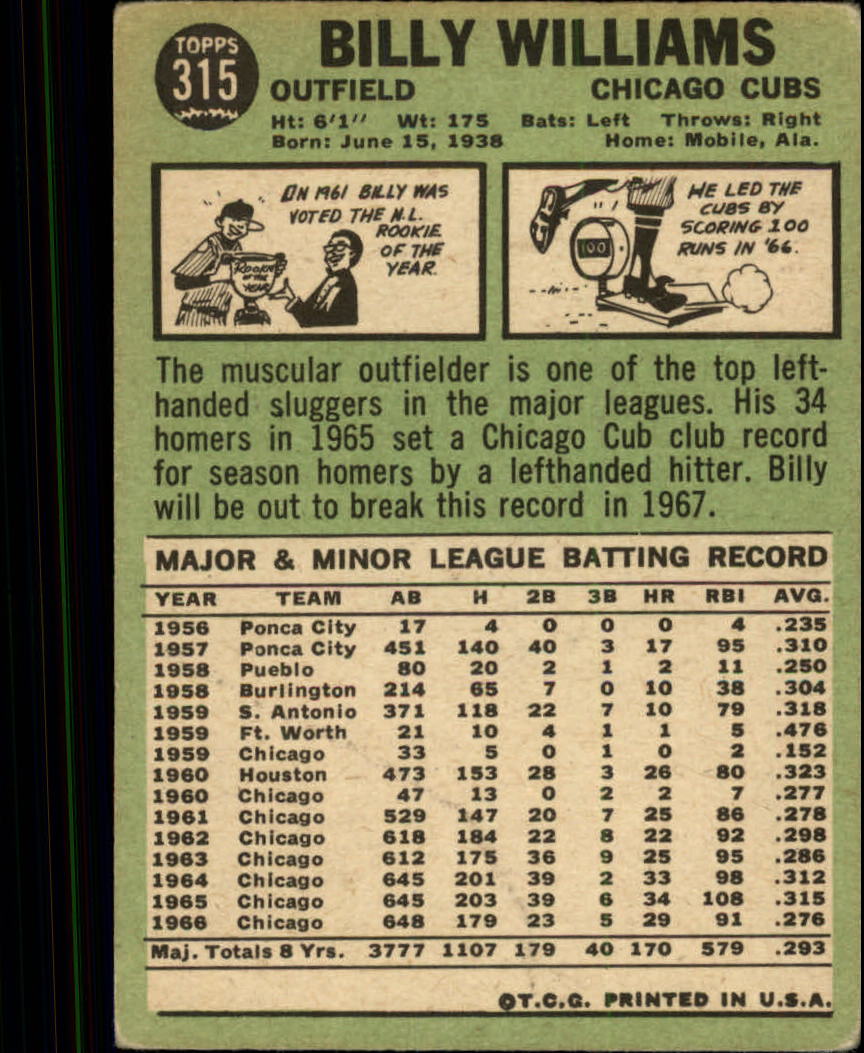 1967 TOPPS BASEBALL ASSORTED SINGLES U-PICK #265-456 - Picture 175 of 485