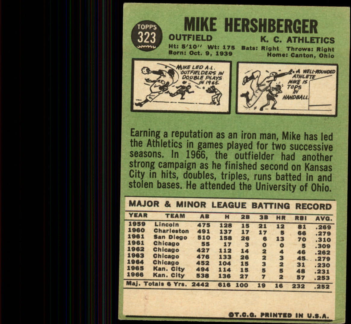 1967 TOPPS BASEBALL ASSORTED SINGLES U-PICK #265-456 - Picture 203 of 485