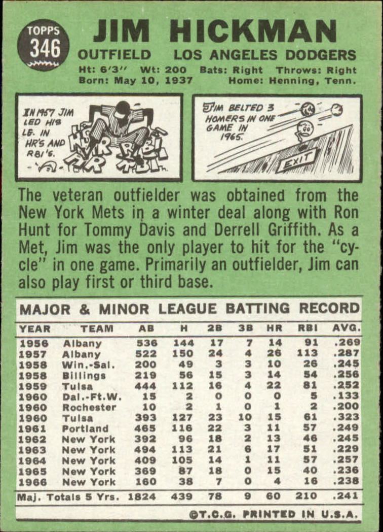 1967 TOPPS BASEBALL ASSORTED SINGLES U-PICK #265-456 - Picture 261 of 485