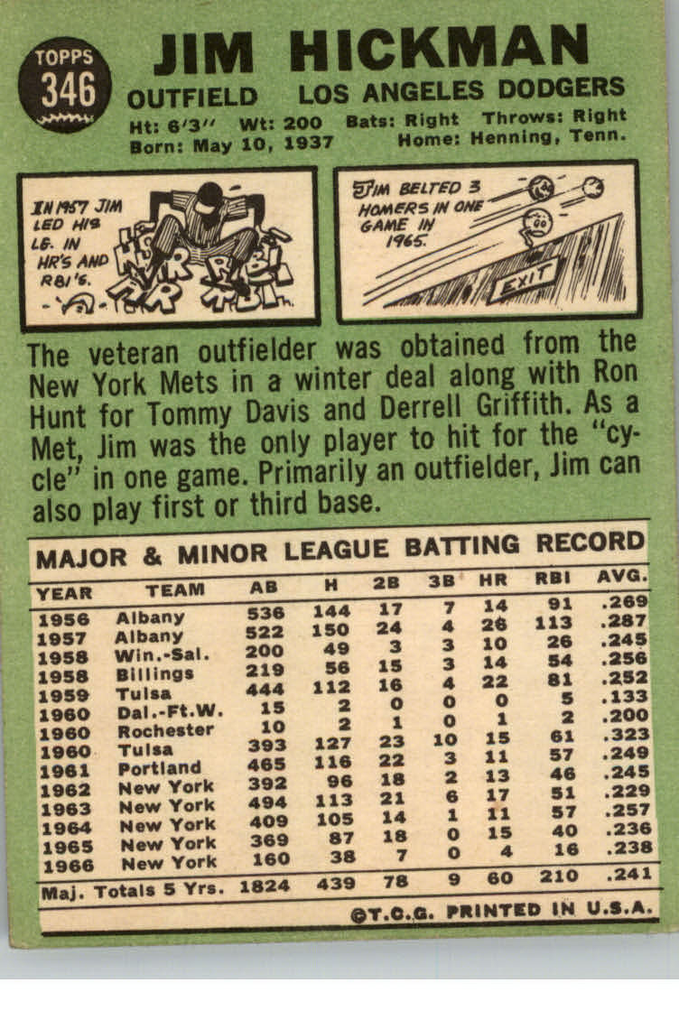 1967 TOPPS BASEBALL ASSORTED SINGLES U-PICK #265-456 - Picture 263 of 485