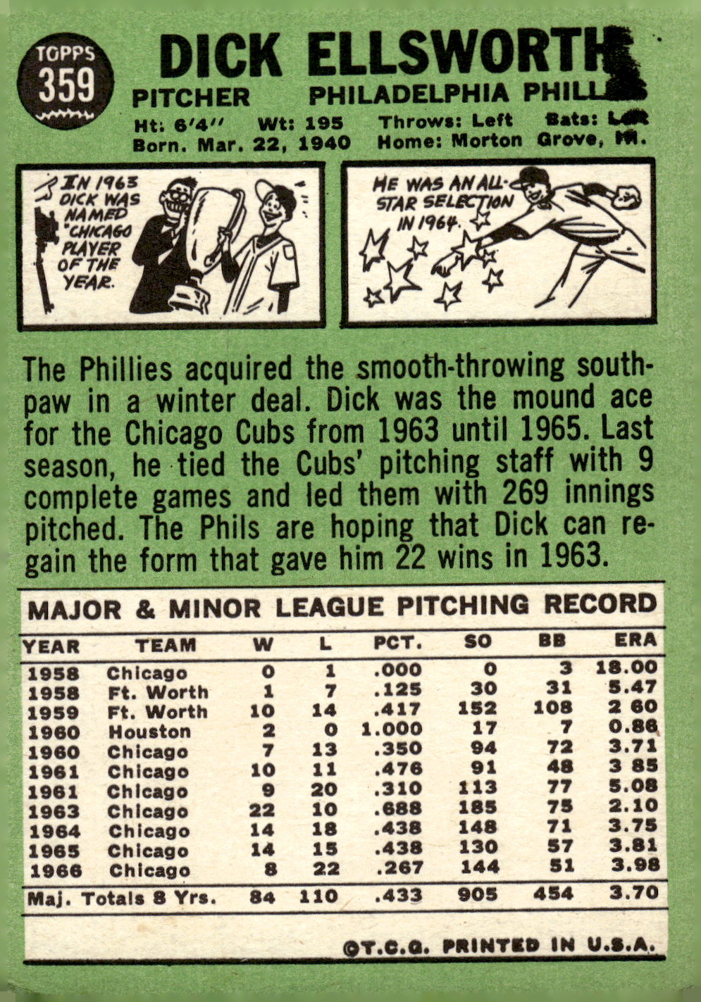 1967 TOPPS BASEBALL ASSORTED SINGLES U-PICK #265-456 - Picture 313 of 485