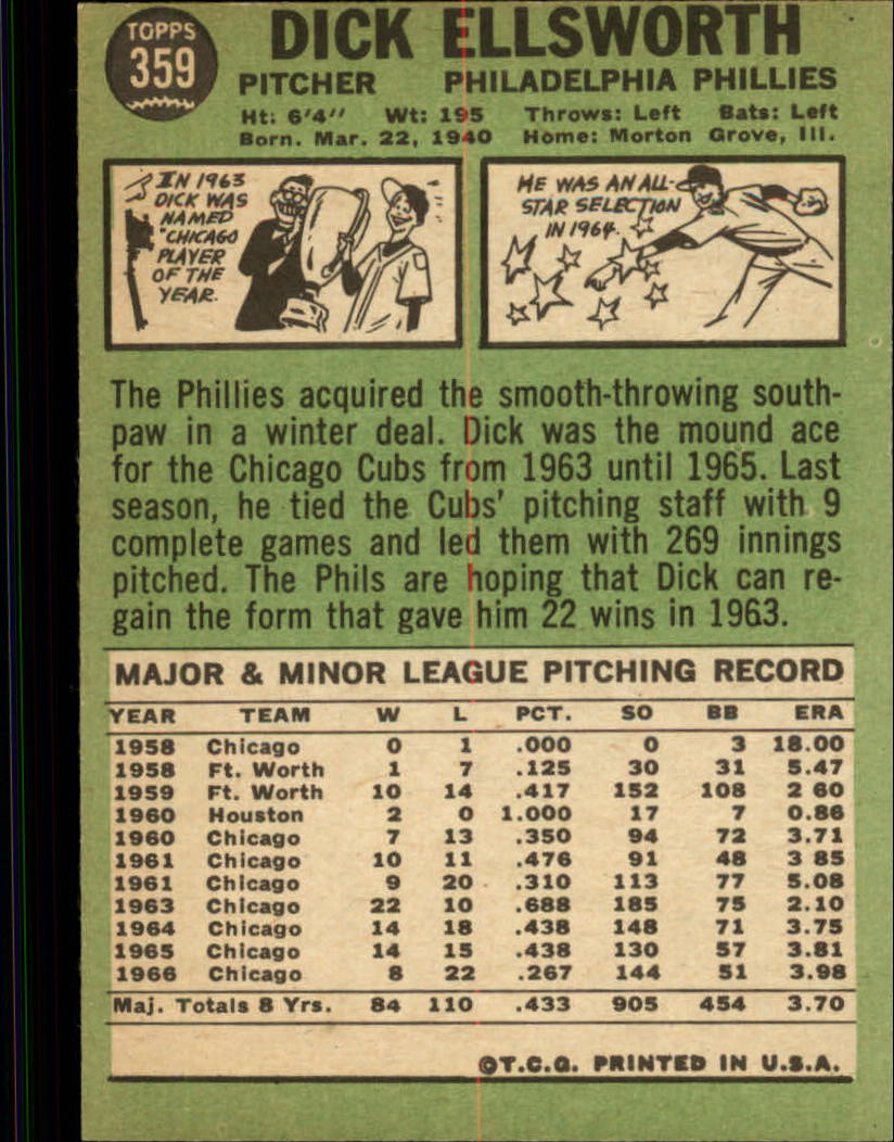 1967 TOPPS BASEBALL ASSORTED SINGLES U-PICK #265-456 - Picture 311 of 485