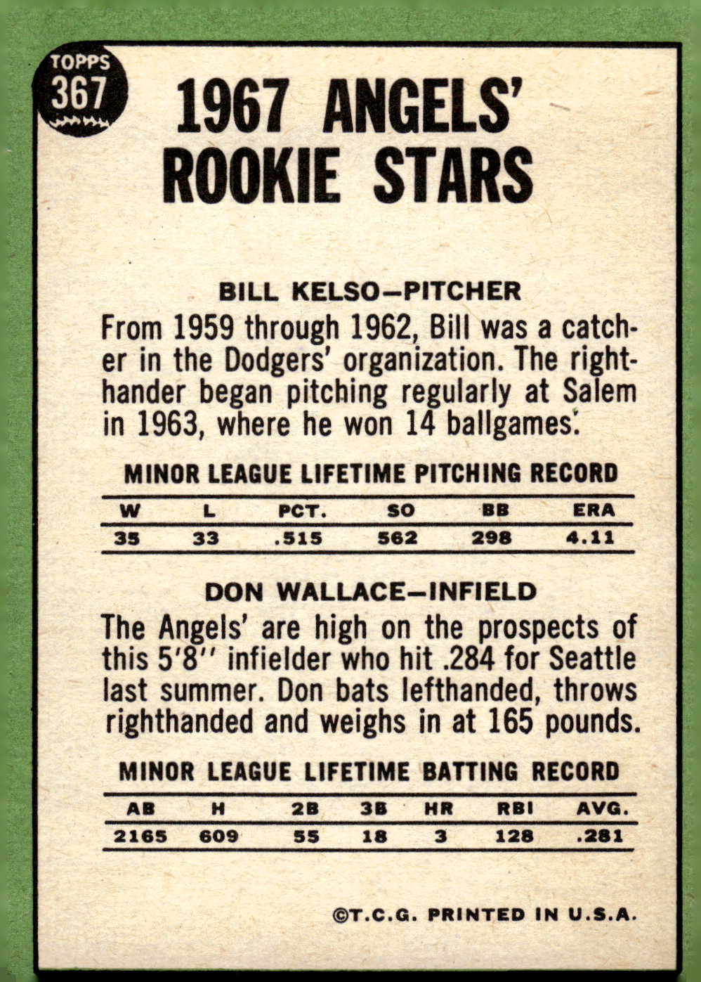 1967 TOPPS BASEBALL ASSORTED SINGLES U-PICK #265-456 - Picture 329 of 485