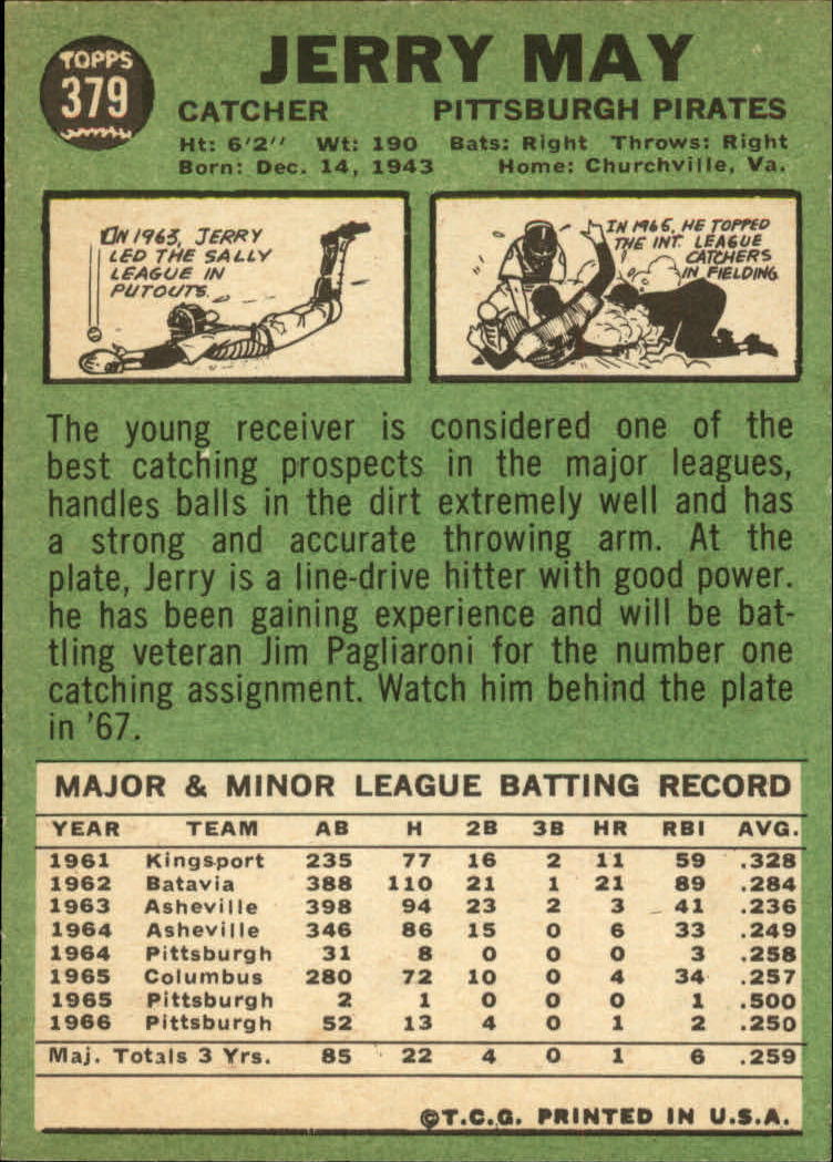 1967 TOPPS BASEBALL ASSORTED SINGLES U-PICK #265-456 - Picture 345 of 485