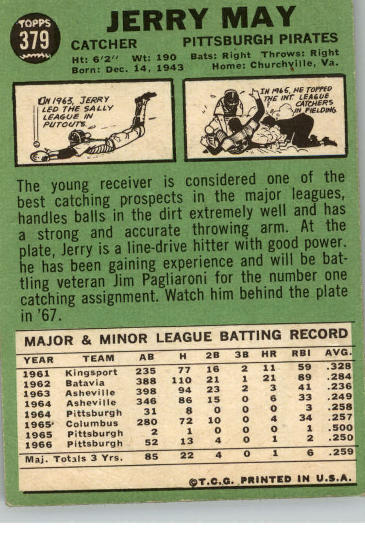 1967 TOPPS BASEBALL ASSORTED SINGLES U-PICK #265-456 - Picture 349 of 485