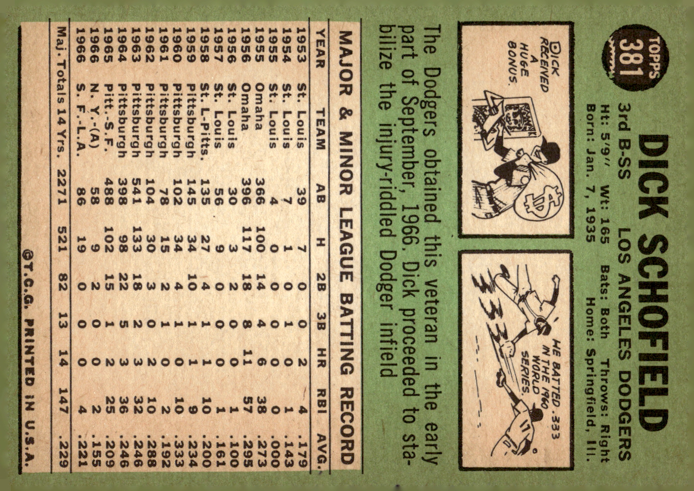 1967 TOPPS BASEBALL ASSORTED SINGLES U-PICK #265-456 - Picture 359 of 485