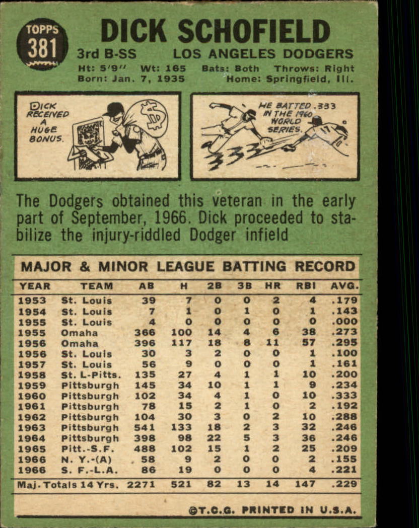 1967 TOPPS BASEBALL ASSORTED SINGLES U-PICK #265-456 - Picture 357 of 485