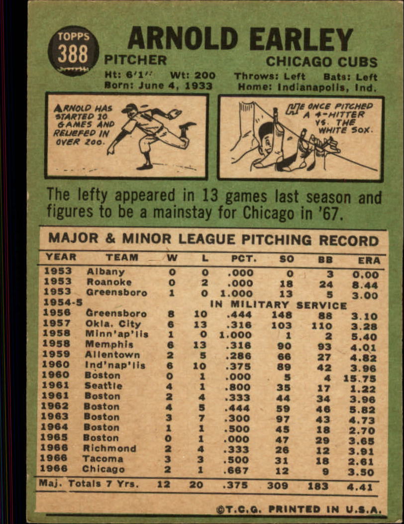 1967 TOPPS BASEBALL ASSORTED SINGLES U-PICK #265-456 - Picture 369 of 485