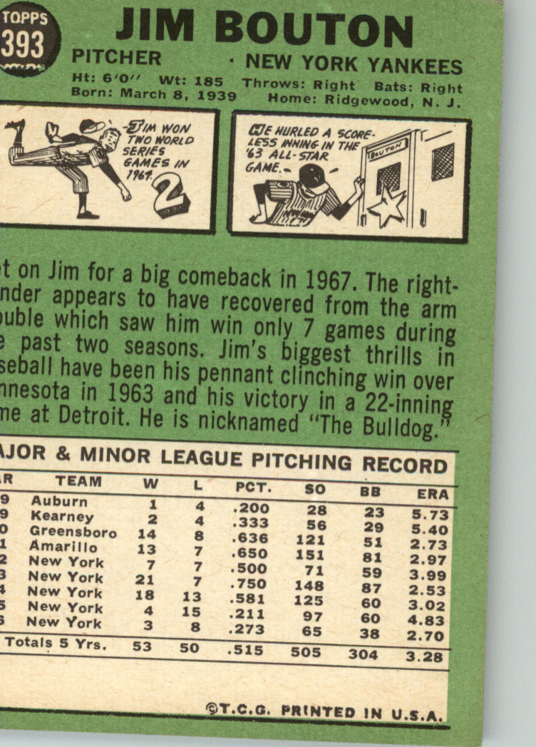 1967 TOPPS BASEBALL ASSORTED SINGLES U-PICK #265-456 - Picture 377 of 485