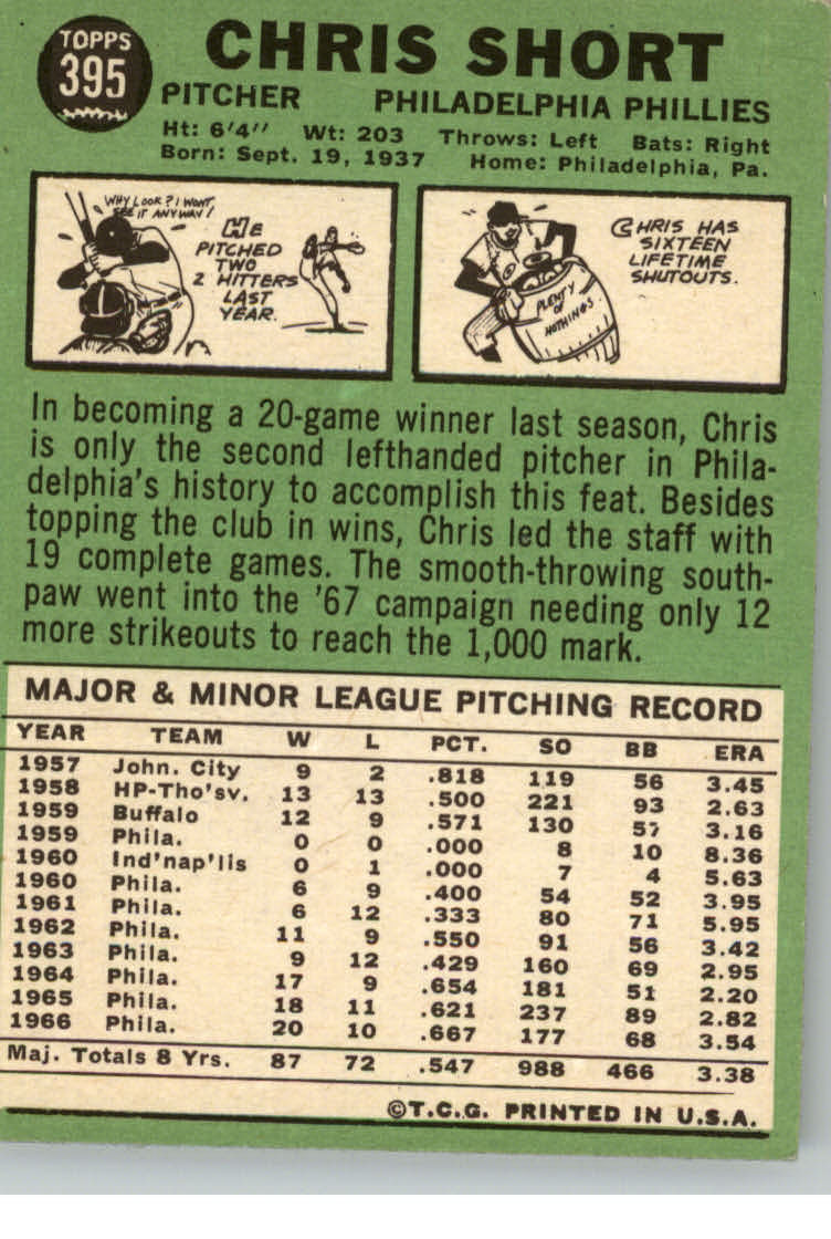 1967 TOPPS BASEBALL ASSORTED SINGLES U-PICK #265-456 - Picture 381 of 485