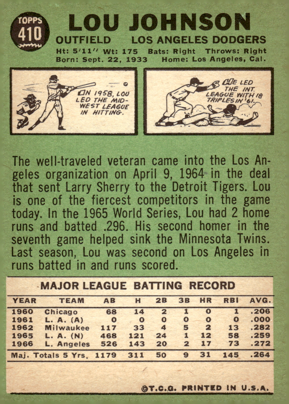 1967 TOPPS BASEBALL ASSORTED SINGLES U-PICK #265-456 - Picture 405 of 485