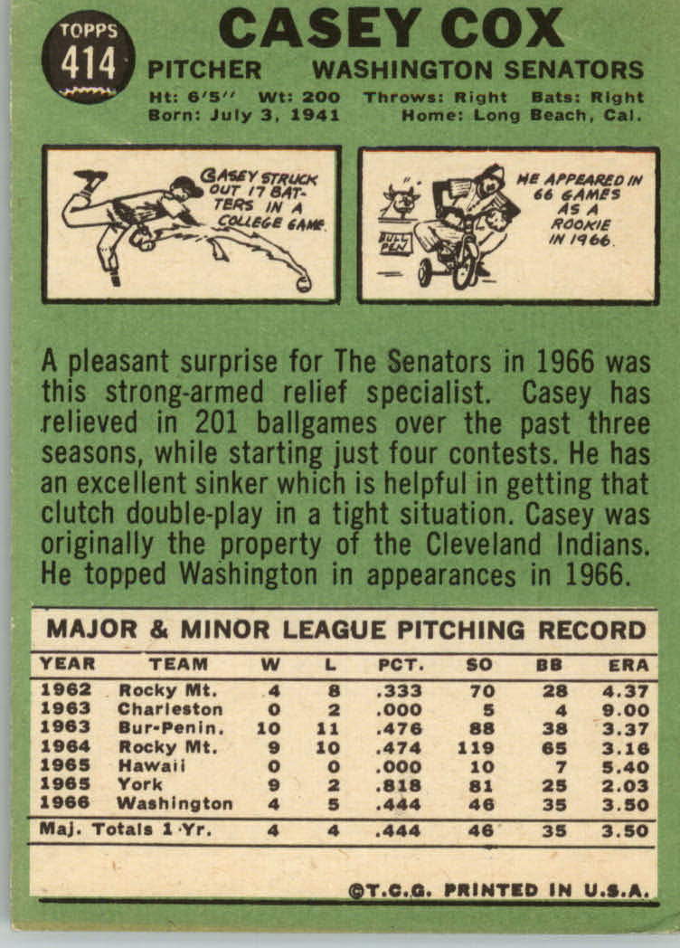 1967 TOPPS BASEBALL ASSORTED SINGLES U-PICK #265-456 - Picture 411 of 485