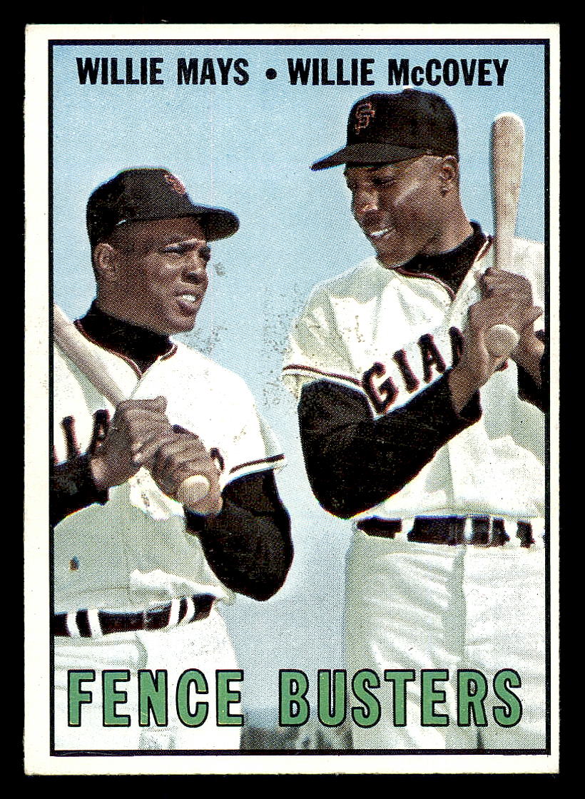 1967 Topps #423 Fence Busters/Willie Mays/Willie McCovey DP
