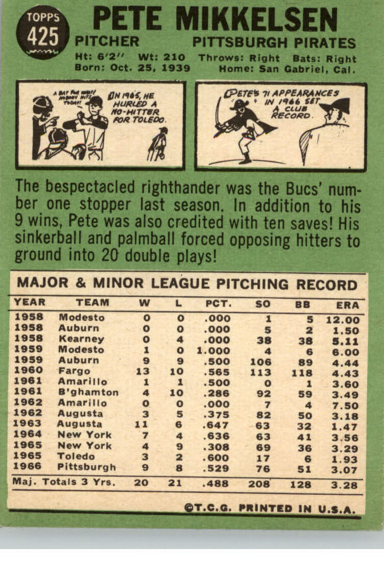 1967 TOPPS BASEBALL ASSORTED SINGLES U-PICK #265-456 - Picture 431 of 485